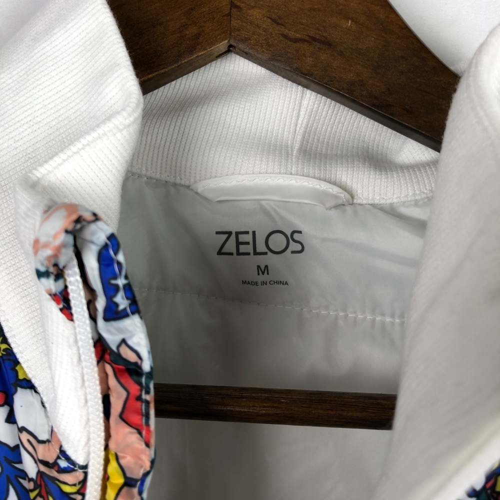 ZELOS Print Down Vest with Ribbed Knit NWT Medium - Picture 5 of 8